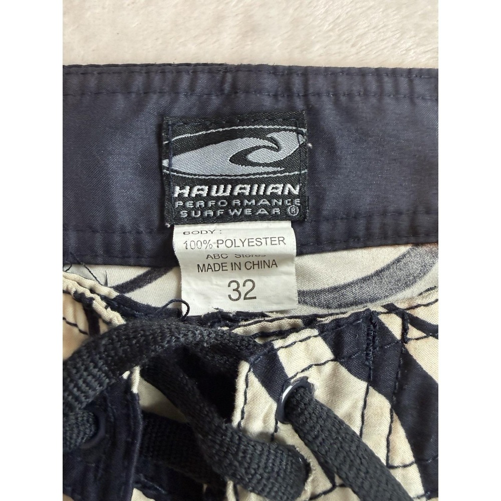 Hawaiian Performance Surfwear Cargo Swim Trunks Floral Board Shorts Mens Size 32 - Picture 5 of 14